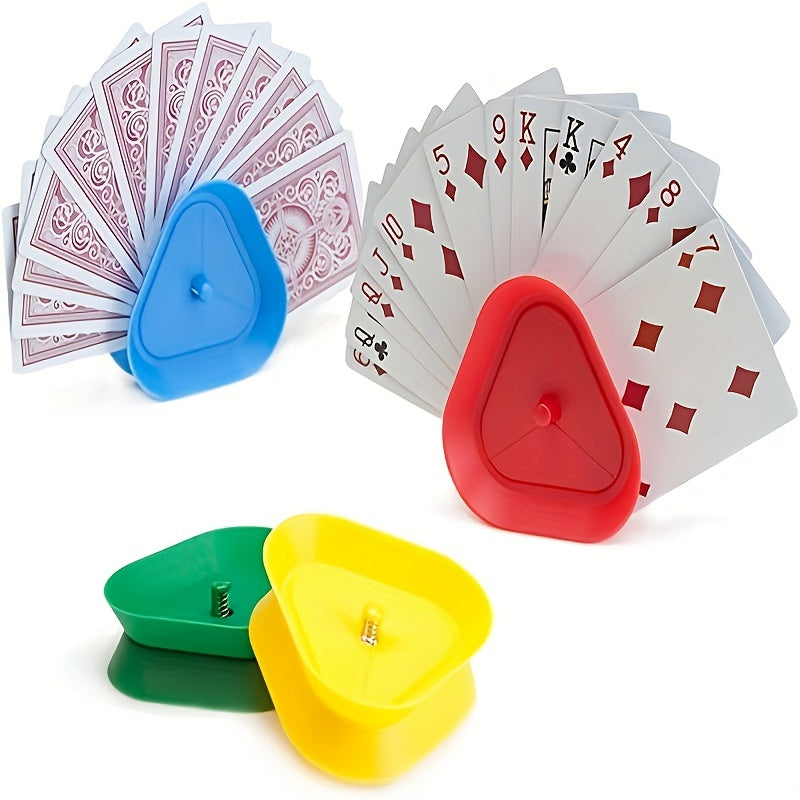 4pcs Triangle Hands Card Holder Set for Comfortable Poker & Board Games