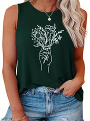  Women's Floral Print Tank Top
