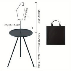 Portable Adjustable Height Round Table for Camping