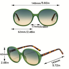 Round Square Sunglasses Ombre Lens Oversized Wrap Around Glasses UV Blocking