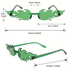 5pairs Flame Sunglasses Candy Sun Shades for Beach Party