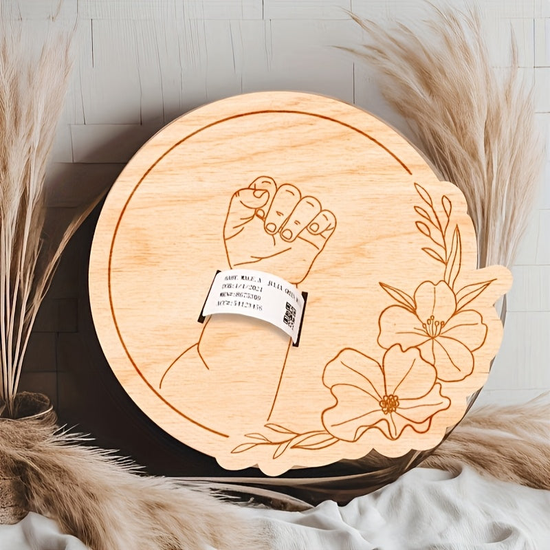 Personalized Floral Laser Cut Wristband Holder for Hospital Room Decor