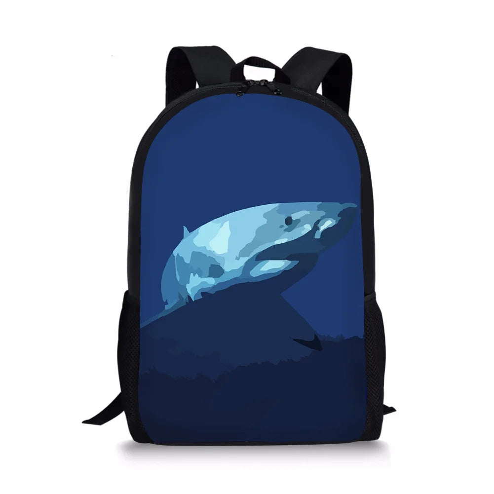 3D Animal Horse Eagle Print Teen Boy Children Backpack Large Capacity School Bag