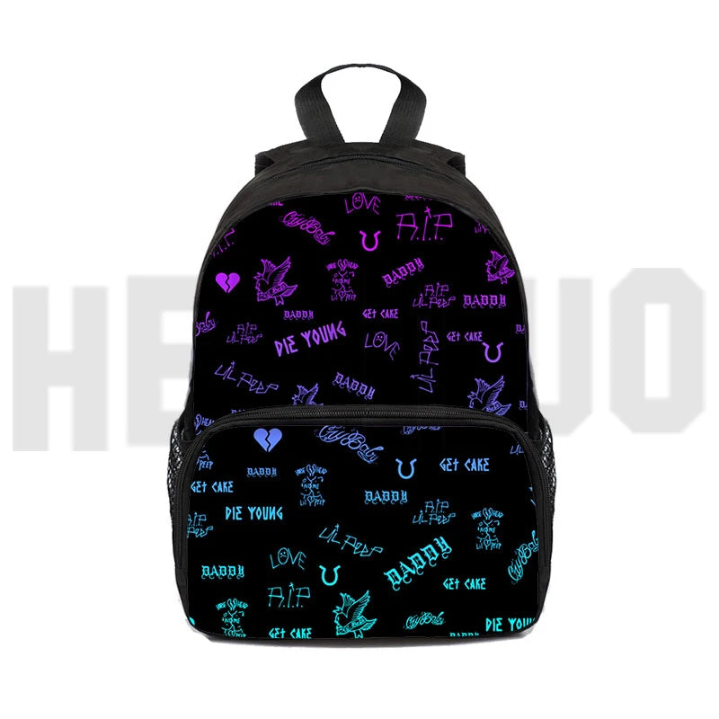 Lil Peep Backpack Waterproof Funny School Bag 16 Inch