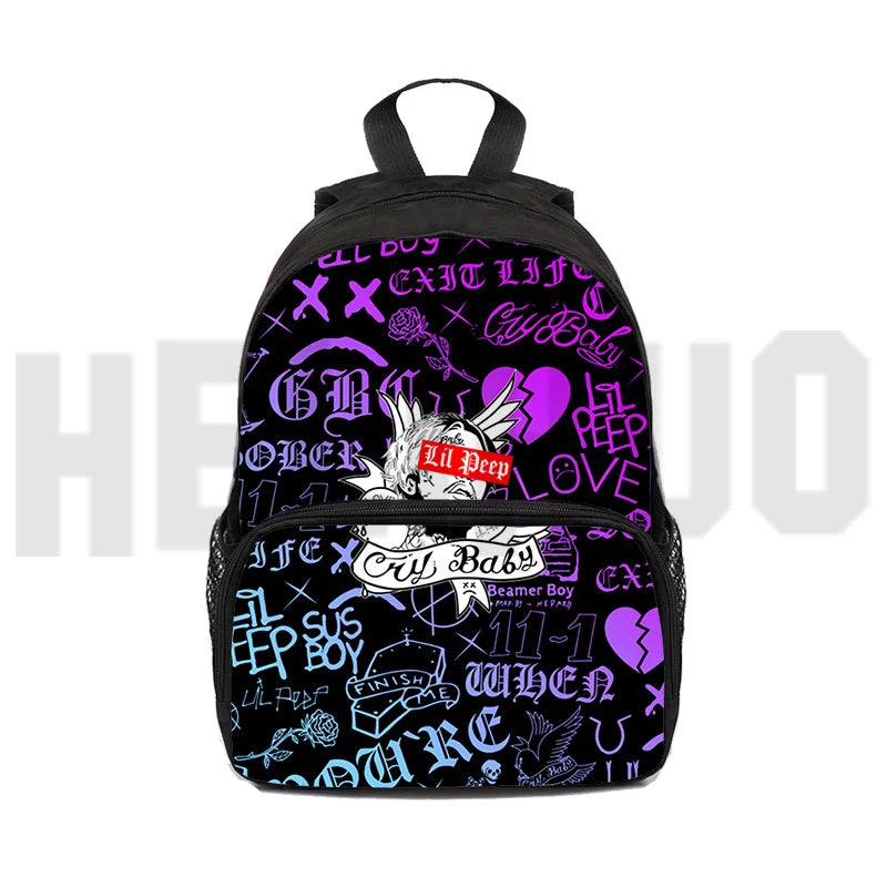 Lil Peep Backpack Waterproof Funny School Bag 16 Inch