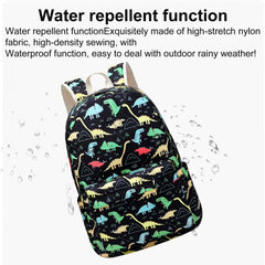 3Pcs Dinosaur Pattern Kids Backpack Set