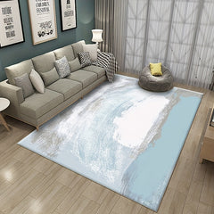 Large Modern Abstract Area Rug Soft Polyester Fiber Machine Washable