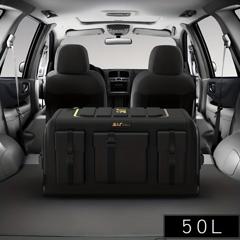 1pc Car Trunk Storage Box Folding Tail Box Storage Accessories