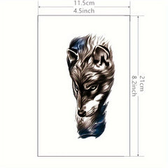 Waterproof Wolf Pattern Temporary Tattoo For Men Women