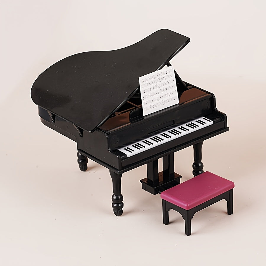 Dollhouse Piano Model Mini Furniture Decor Accessory