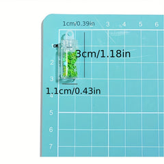 5pcs DIY Glass Bottle Pendant with Star Sequin Nail Sticker