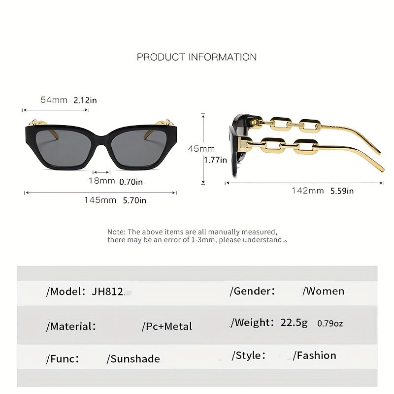 Y2K Cat Eye Sunglasses Chain Charm UV400
