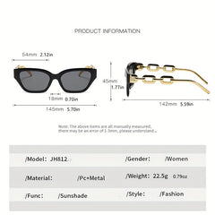 Y2K Cat Eye Sunglasses Chain Charm UV400