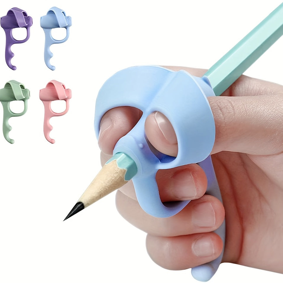 4 Pencil Grips Trainer Left & Right Handwriting Aid Correction Tool