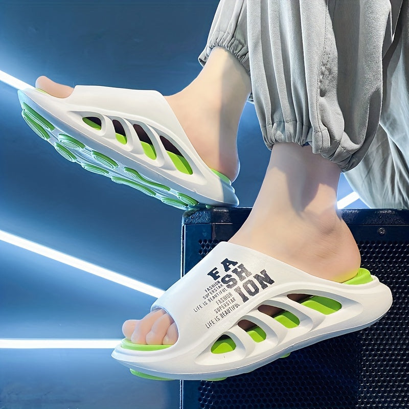 Men's Non Slip Platform Slides Soft Sole Cloud Slides for Indoor Outdoor