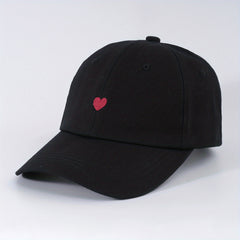 Heart Embroidery Couple Baseball Cap Lightweight Sun Hat