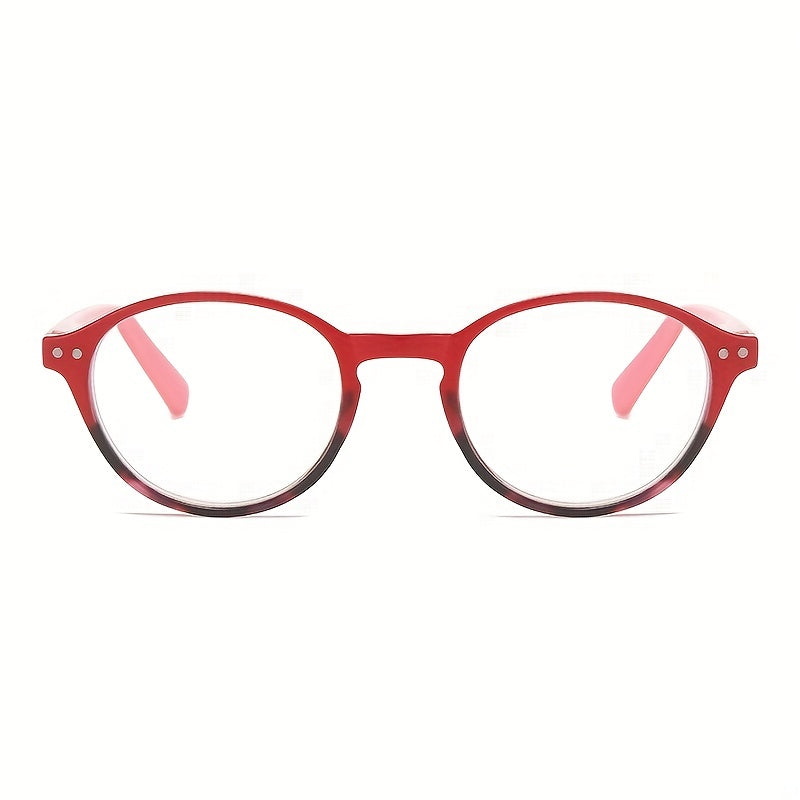 Retro Tortoiseshell Round HD Reading Glasses for Women Presbyopic 1.0-4.0