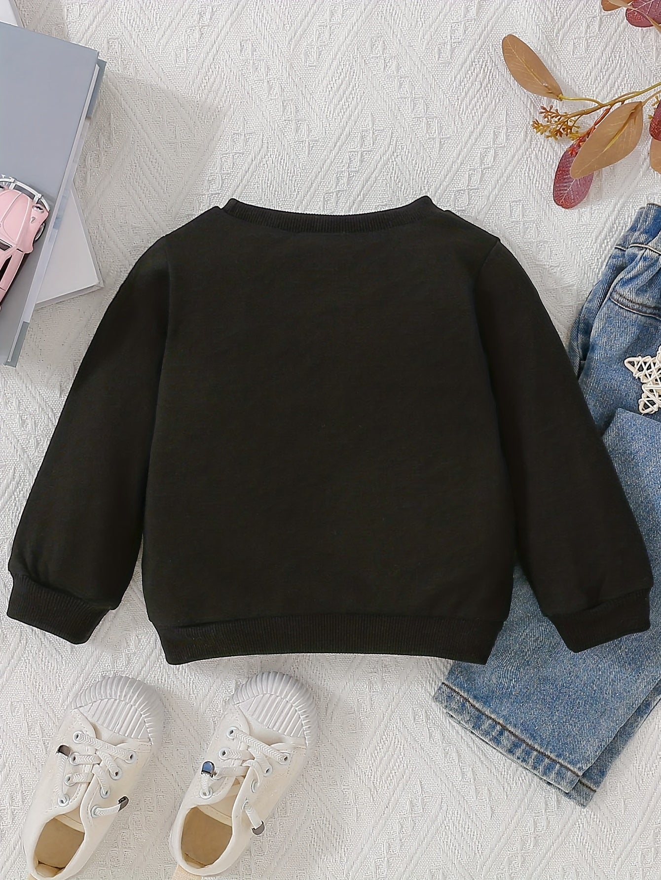 Letter Print Sweatshirt Toddler Baby Girls Pullover Top