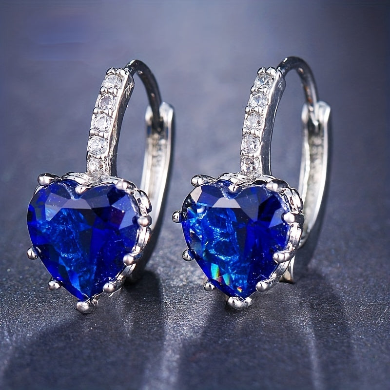EMMAYA Golden Double Head Earrings CZ Rhinestone Jewelry