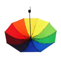 10 Bone Manual Rainbow Folding Umbrella