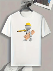 Cartoon Print Men's Graphic T shirt Casual Comfy Tees For Summer