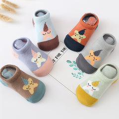 6 Pairs Baby Animal Floor Socks for Boys and Girls