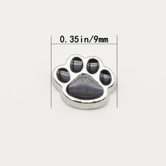 Pet Photo Frame Glass Charm I Love Dogs Dog Paw Bone Floating Animal 10 Pack