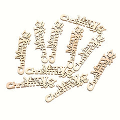 10pcs Merry Christmas Hanging Ornaments Wooden Letter Xmas Decoration