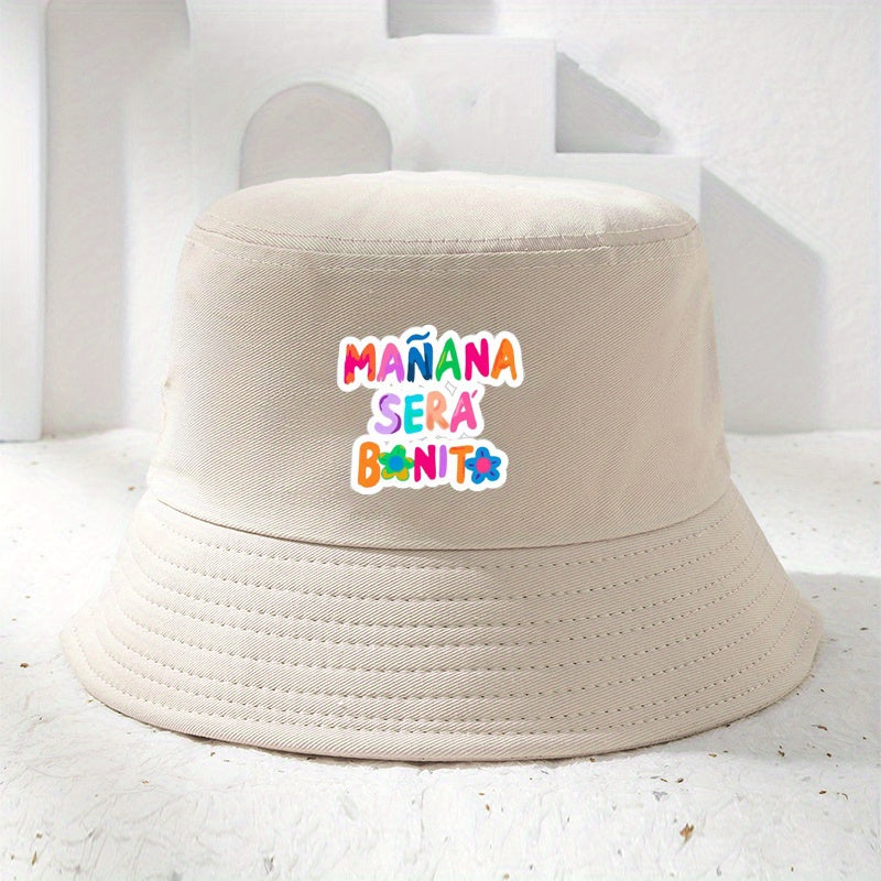 Candy Bucket Hat Letter Print Casual Basin Hat Unisex Lightweight Fisherman Cap