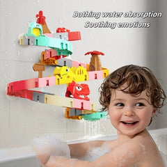 Track Slide Merry Go Round Toy for Bathing Water Play
