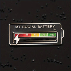 Men's Social Square Brooch - Fun Accessory