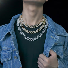 Cuban Link Rhinestone Chain Necklace