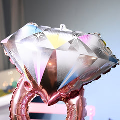 2 Pcs Artificial Diamond Balloon for Party Wedding Birthday Bridal Graduation