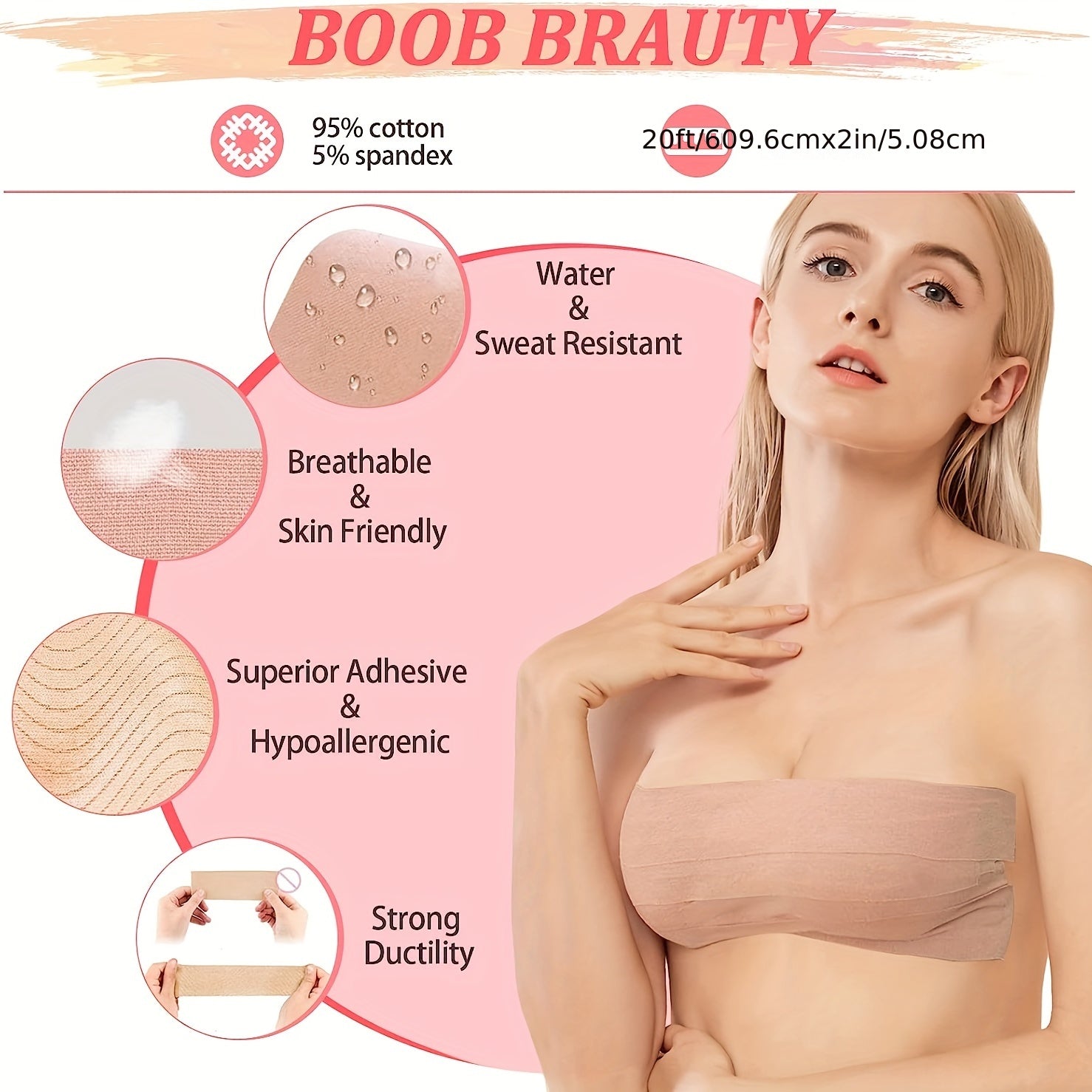 Invisible Breast Lifting Stickers Adhesive Support Tape & Seamless
