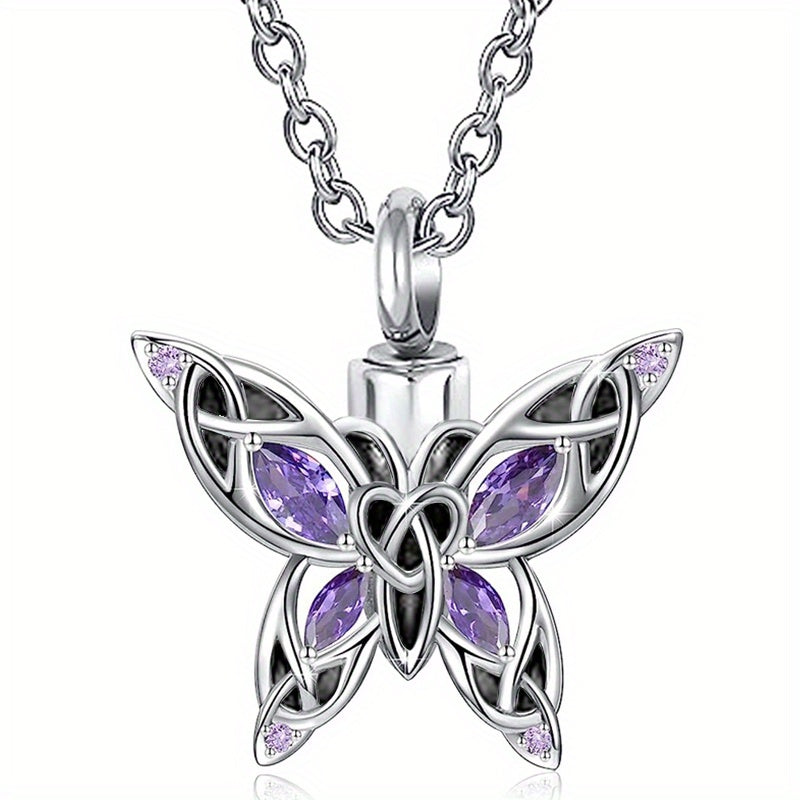 Butterfly Urn Necklace for Dog Ashes Memorial Jewelry Pendant