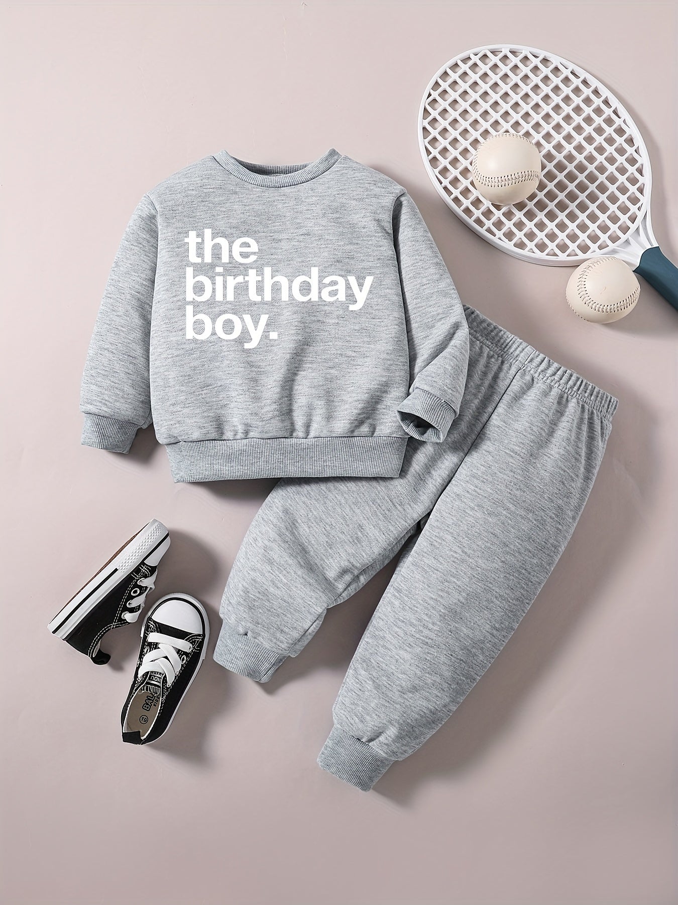Baby Boy Casual Outfit The Birthday Boys Sweatshirt Pants Set
