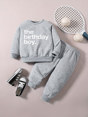 Baby Boy Casual Outfit The Birthday Boys Sweatshirt Pants Set