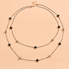 Women's Multilayer Leaf Necklace Long Necklace Party Gift