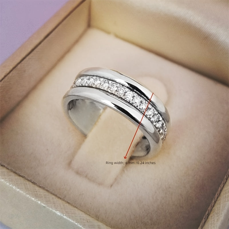 Zircon Rings For Men And Women Plated Silver Jewelry Rings