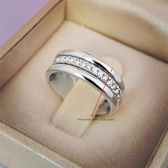 Zircon Rings For Men And Women Plated Silver Jewelry Rings