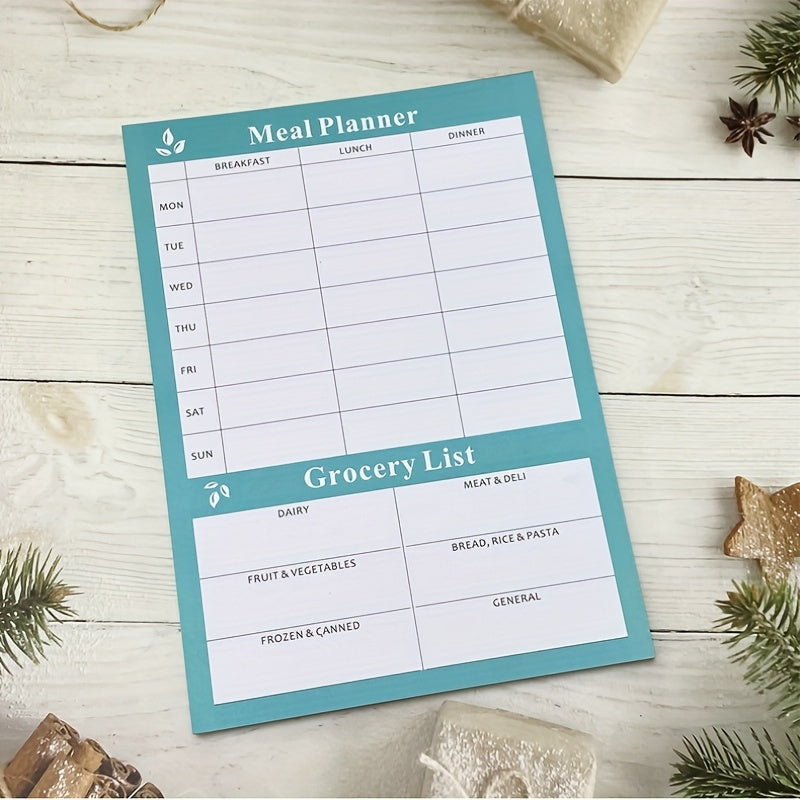 Meal Planner & Grocery Shopping List Notebook
