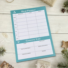 Meal Planner & Grocery Shopping List Notebook