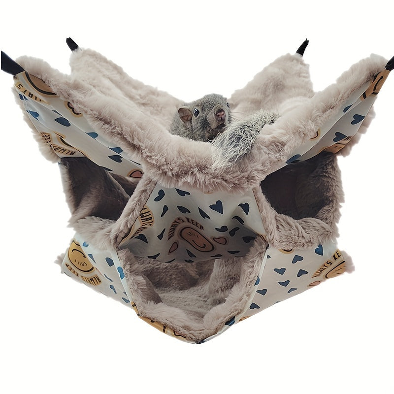 Sugar Glider Perch Warm Three-layer Hammock Small Pet Hanging Squirrel Sleeping