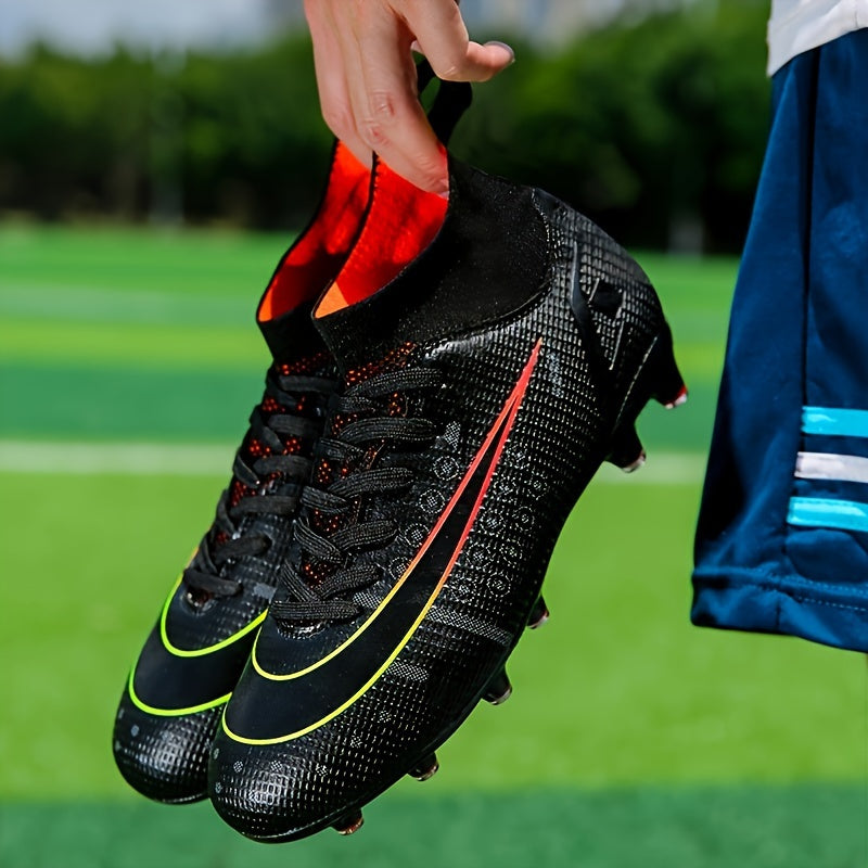 Boy's High Top Non Slip AG Football Cleat Soccer Shoes