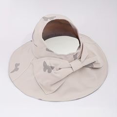 Butterfly Print Wide Brim Bucket Hat UV Protection