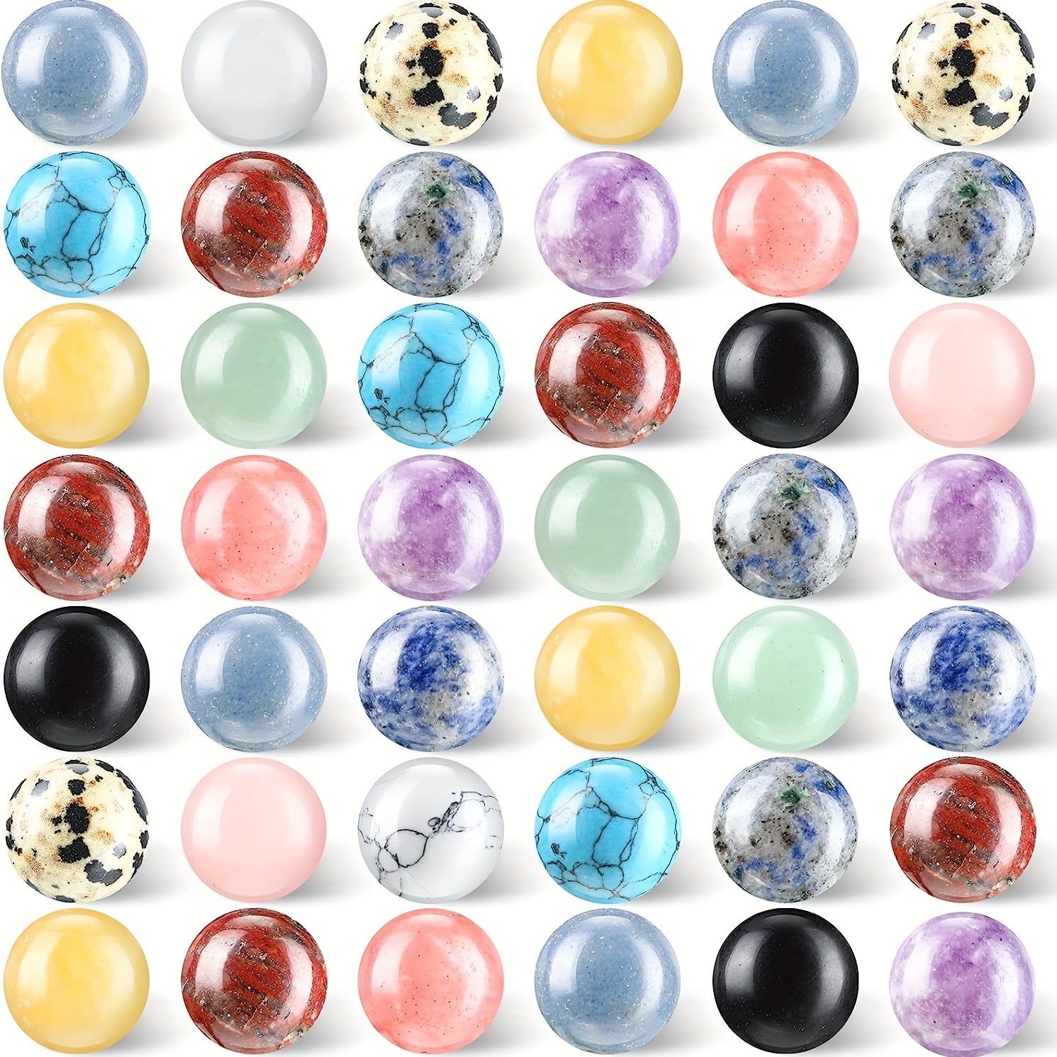 Gem Chakra 16mm Sphere Crystal Worry Stone Large Gem Sphere