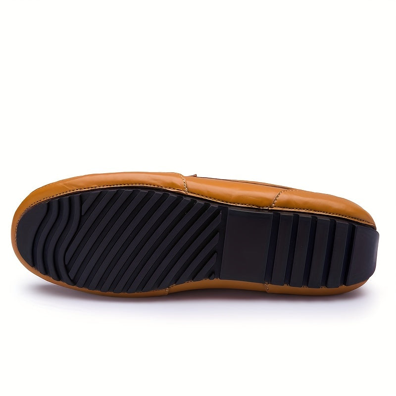 Men's Solid Casual Slip On Loafer Shoes Outdoor Rubber Sole Anti Skid Walking