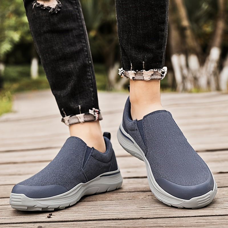 Men's Canvas Slip On Loafer Shoes Walking Sneakers