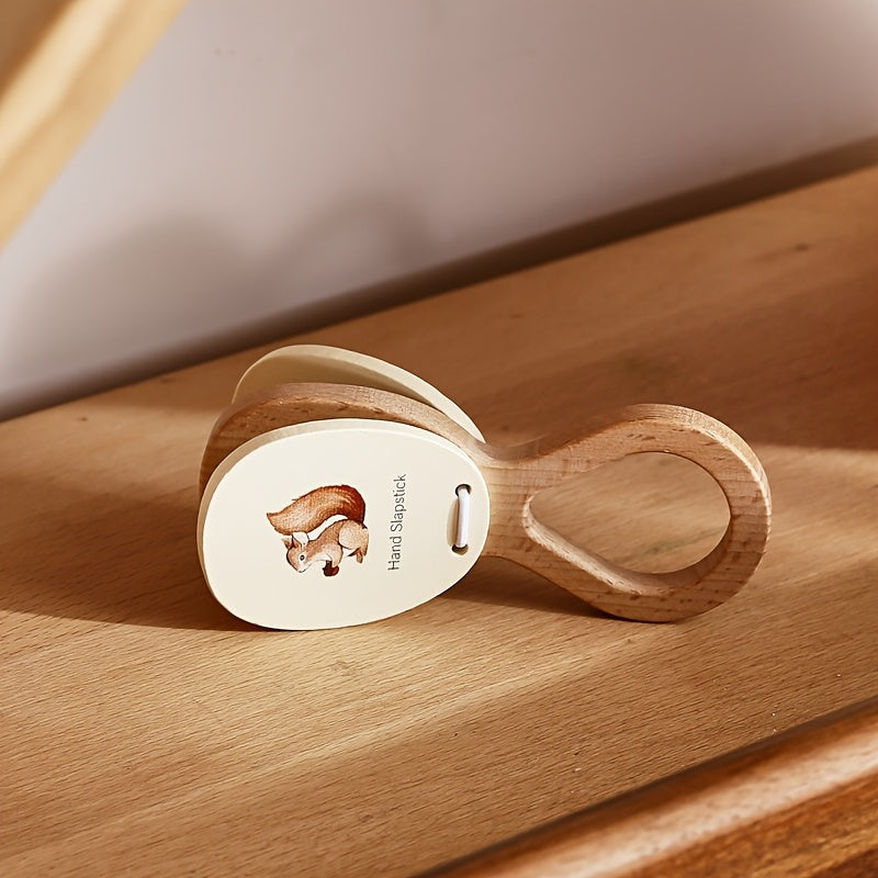 Wooden Squirrel Grip Toy for Young Kids