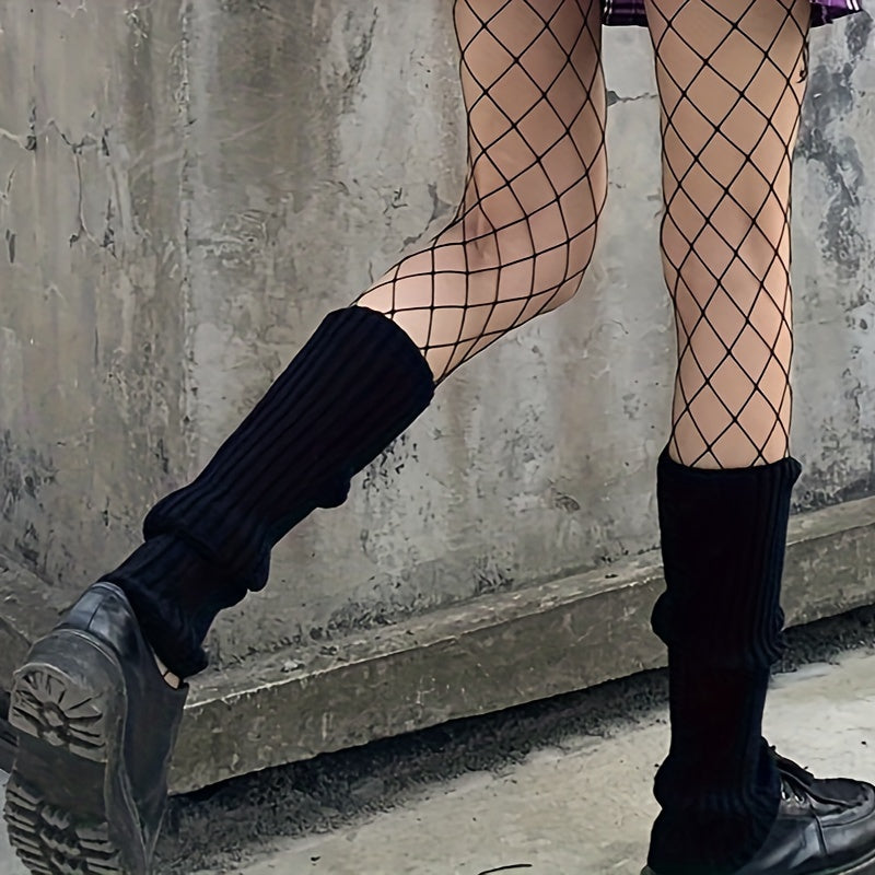 Solid Knitted Leg Warmers All-match Socks Women's Stockings